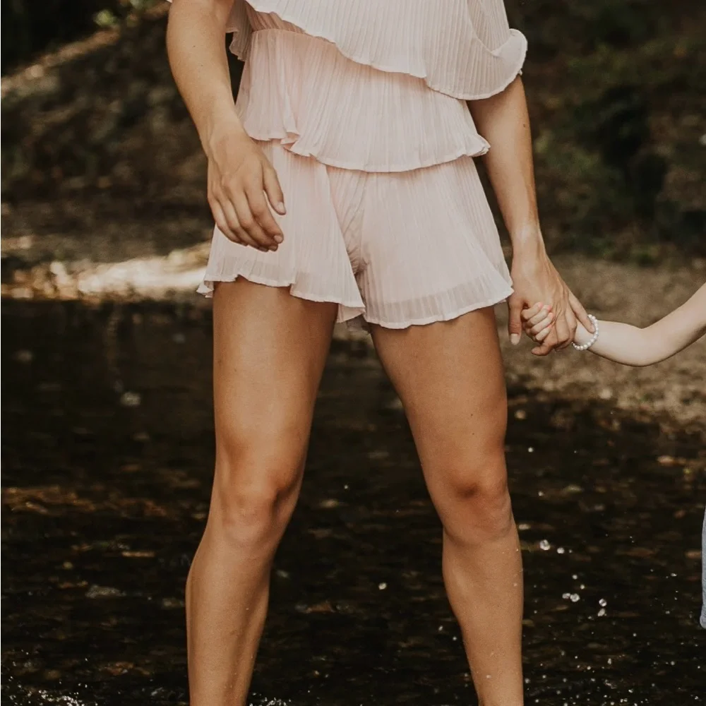 Lulu's Pink Ruffled Jumpsuit - Picture 3 of 3